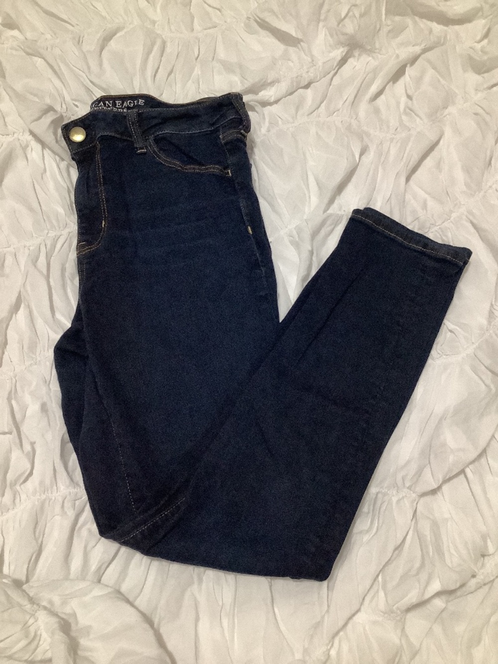 Dark Wash Stretchy High Waisted Jeans
